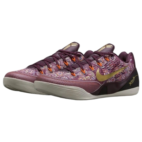 Nike Other - Nike Kobe 9 IX Elite Mens em silk road 646601-676 9.5 merlot wine orange gold